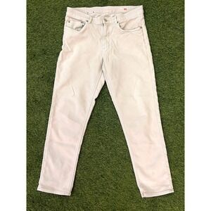 Faherty Brand Mens 5-Pocket Pants Light Beige Sand Straight Leg Size 33 x 30